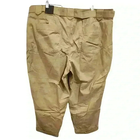 NEW NWT Lane Bryant Women's Tan Canvas Cargo Capri Pants Size 22 $70 - Picture 7 of 10